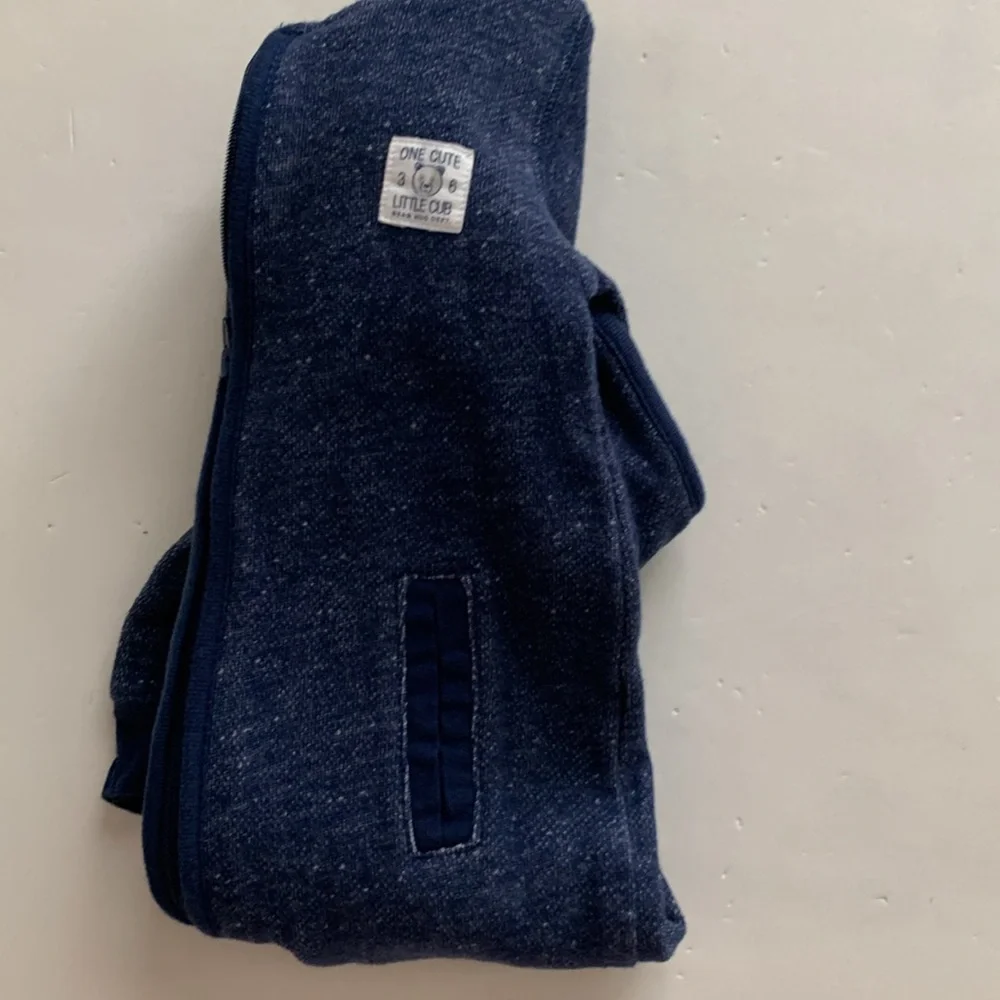 Carter’s Blue Bear Hooded Long-Sleeve Jumpsuit Boys 12 Months